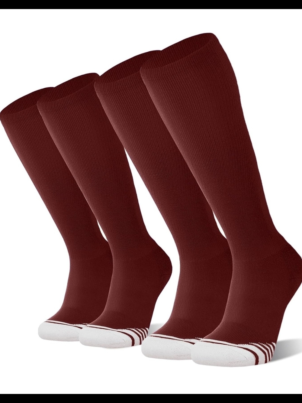 FITRELL 2/3 Pack Baseball Soccer Softball Socks for Kids Youth Men & Women Over